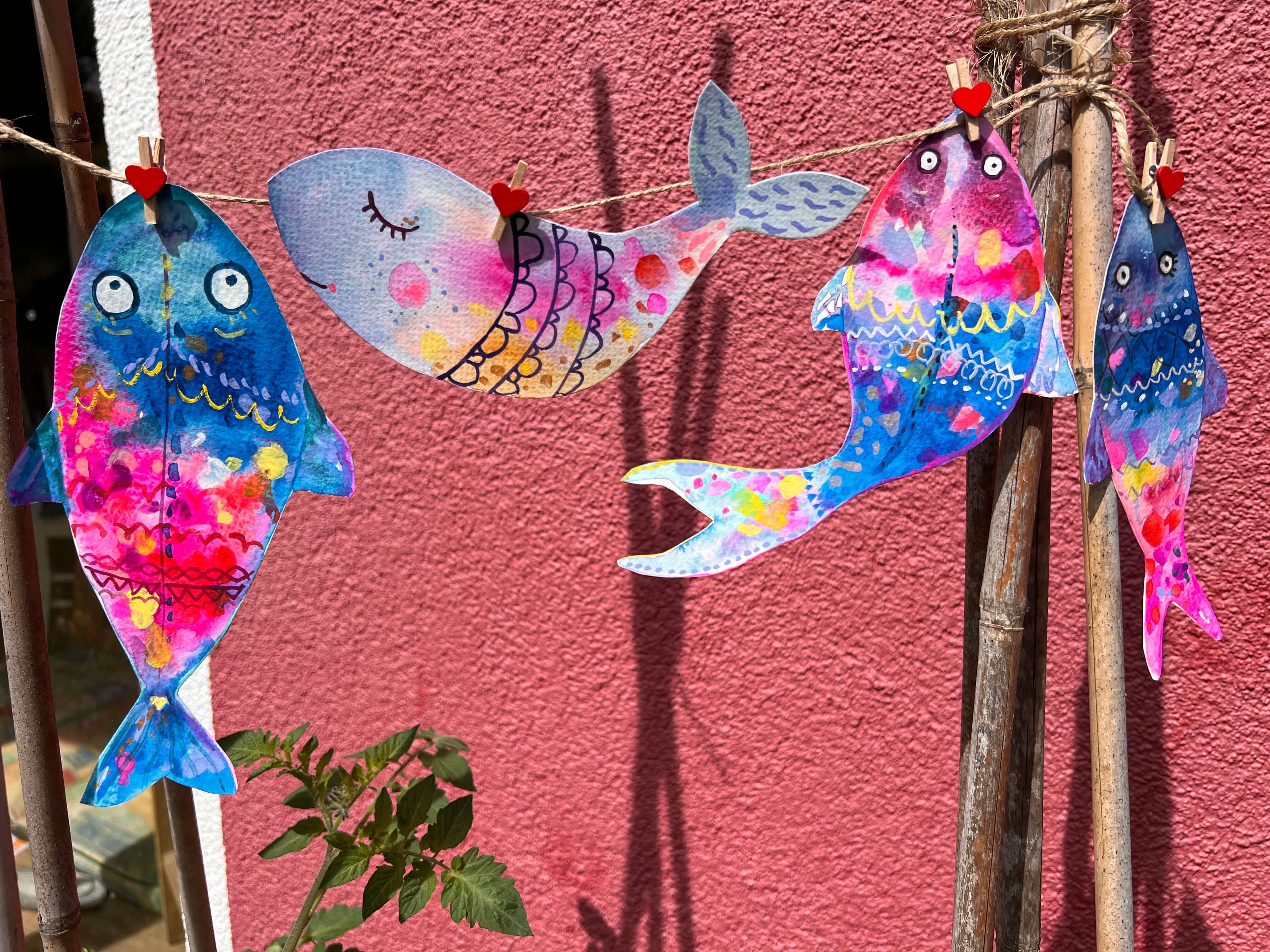 Blumen, Fische und Meer Bild 1
