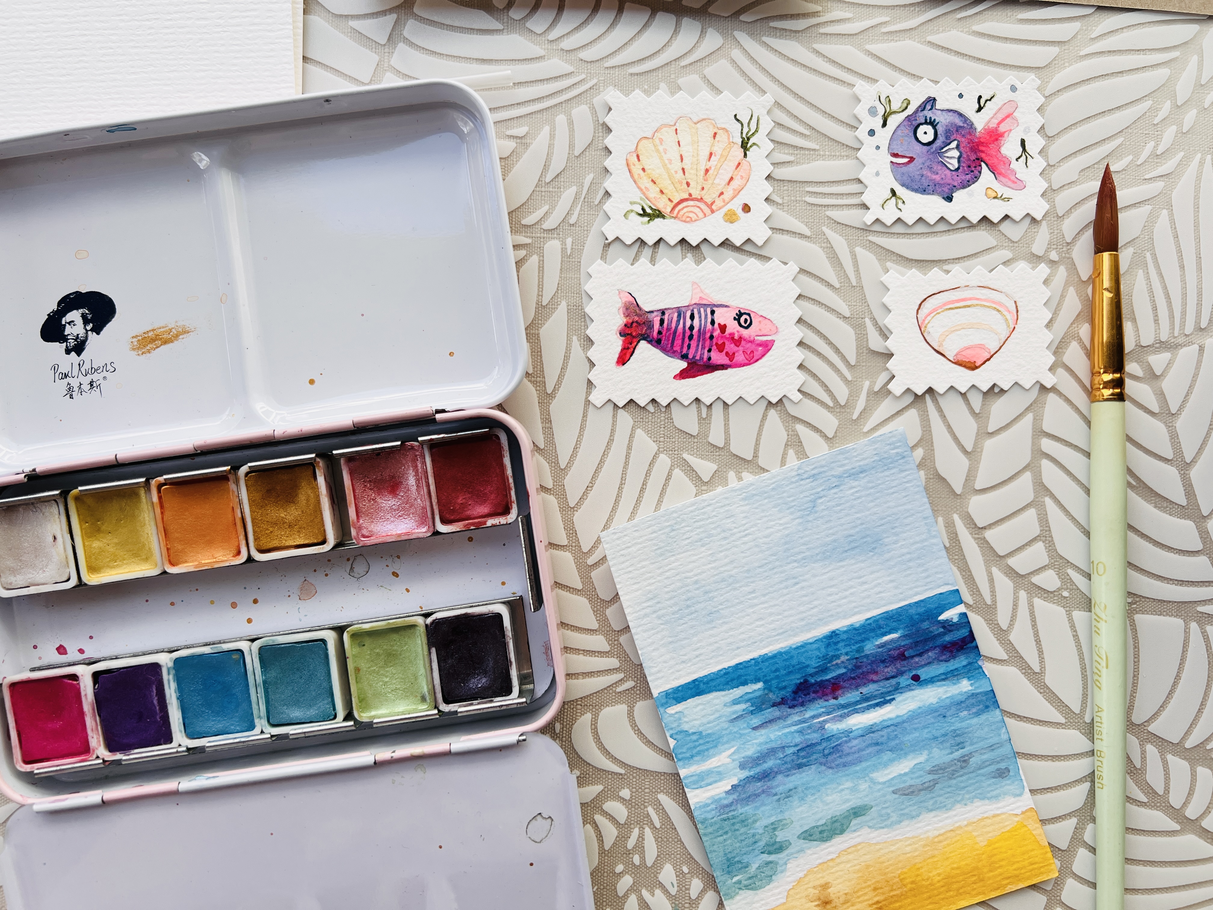 Schmetterlinge, Rosen und Meer Bild 3